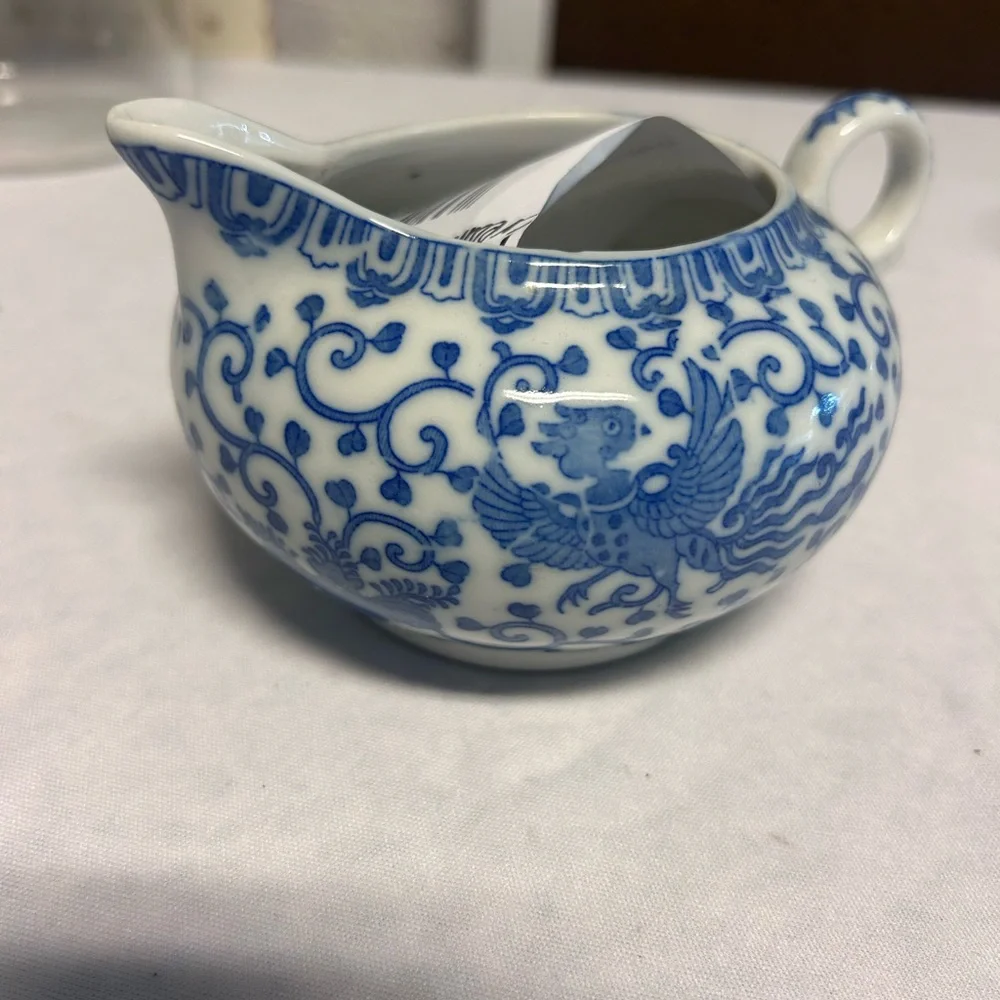 Blue and White Ceramic Decorative Accent